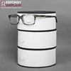 Cylinder EVA counter table callenia detachable glass display made in china