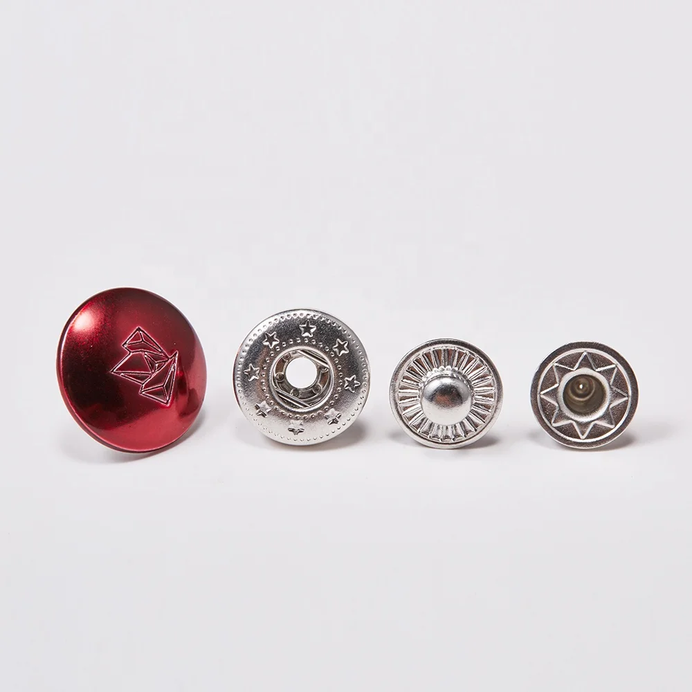 

Custom Luxury Brand Logo Metal Snap Fastener For Jacket