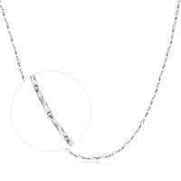 

100% 925 silver 1mm necklace solid silver Ingot chain jewelry for women