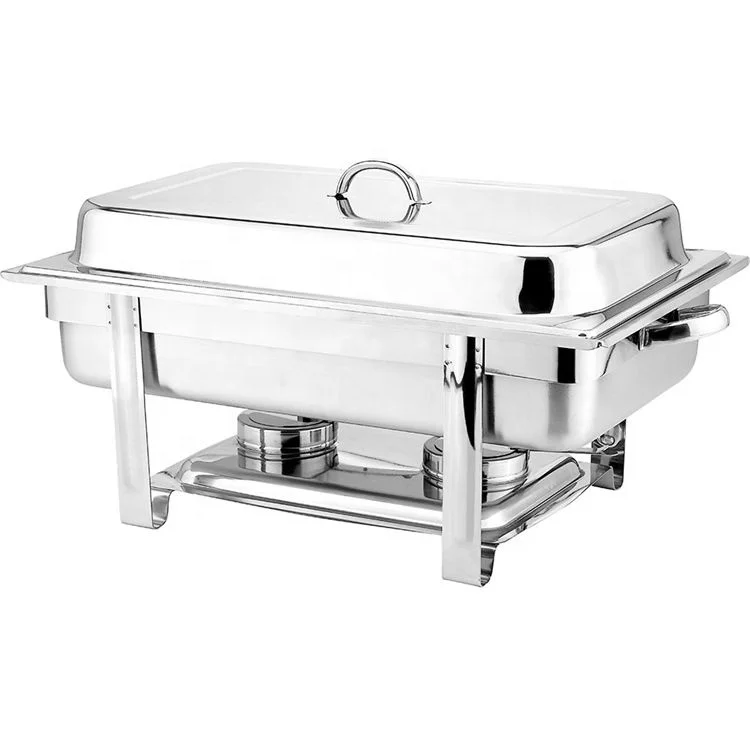 Restaurant Used Stainless Steel 201 Material Silver Color Buffet Chafing Dish Food Warmer For ...