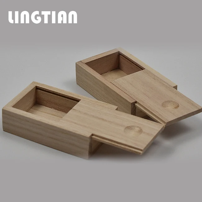 Lingtian Custom Wholesale Rectangle Small Sliding Lid Wooden Packing