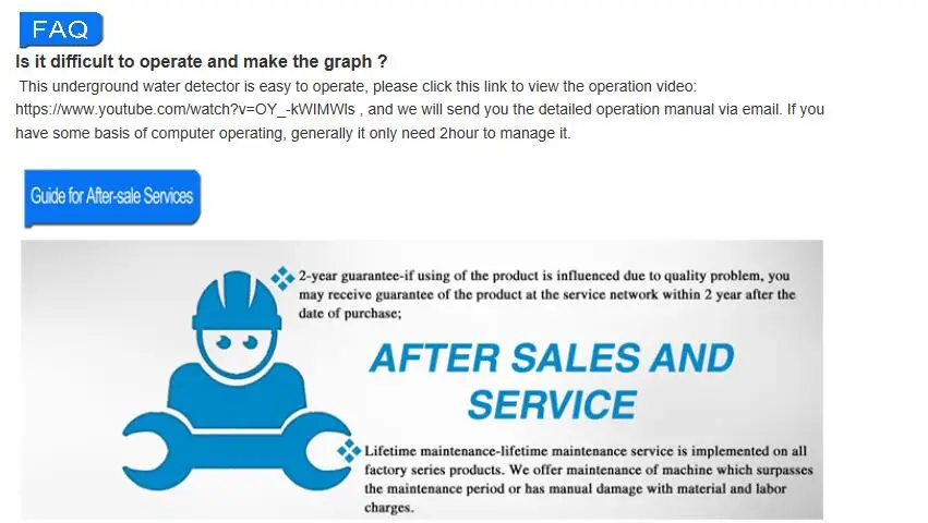 The best machine PQWT-M100 Ground Mobile Water Detector 100M depth/2 years warranty/professional guidance