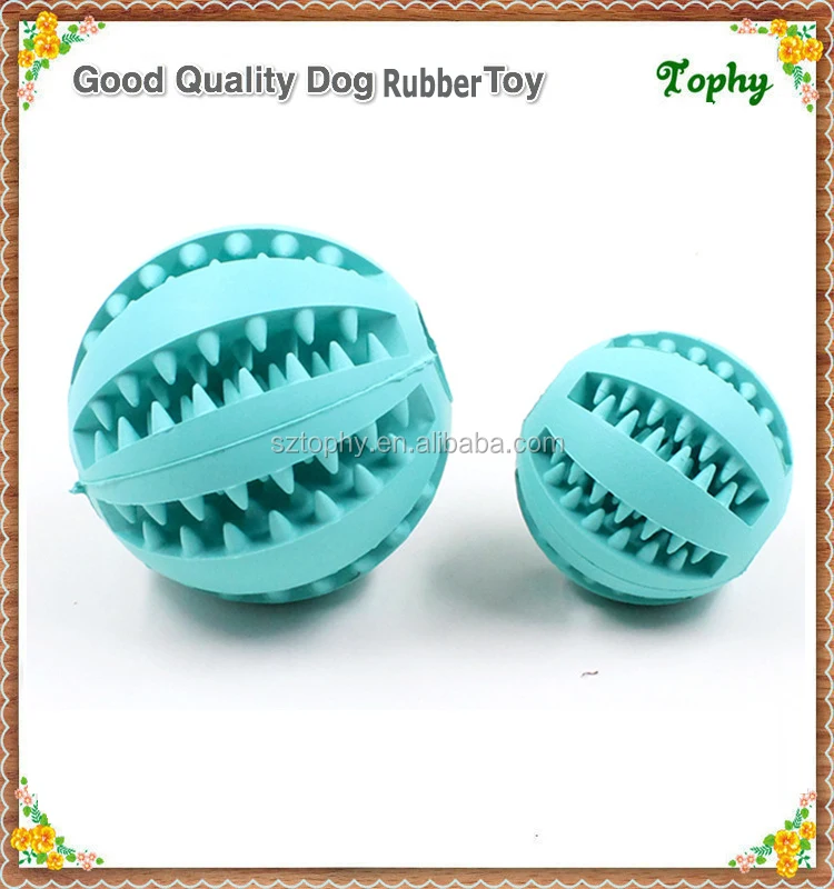 2017 Wholesale Pet Dog Treat Slow Feed Ball Interactive Rubber Toy For