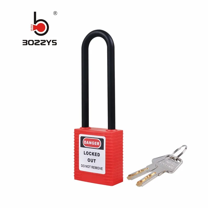 BOSHI 38mm Nylon Shackle ABS Plastic Body Safe Lock With Master Key