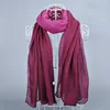 wholesale small order stock polyester plain ombre long scarf for women