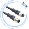 M12 Cable M12 Circular Connector M12 Male A Coding 8Pin Male to Female Straight Overmolded cable