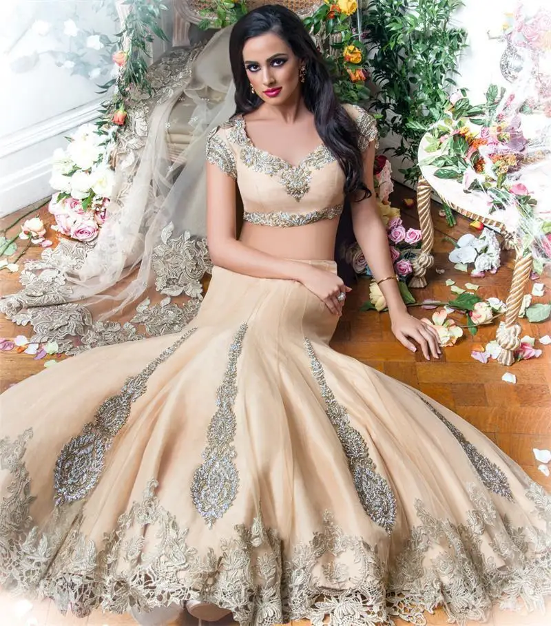 two piece indian bridesmaid dresses