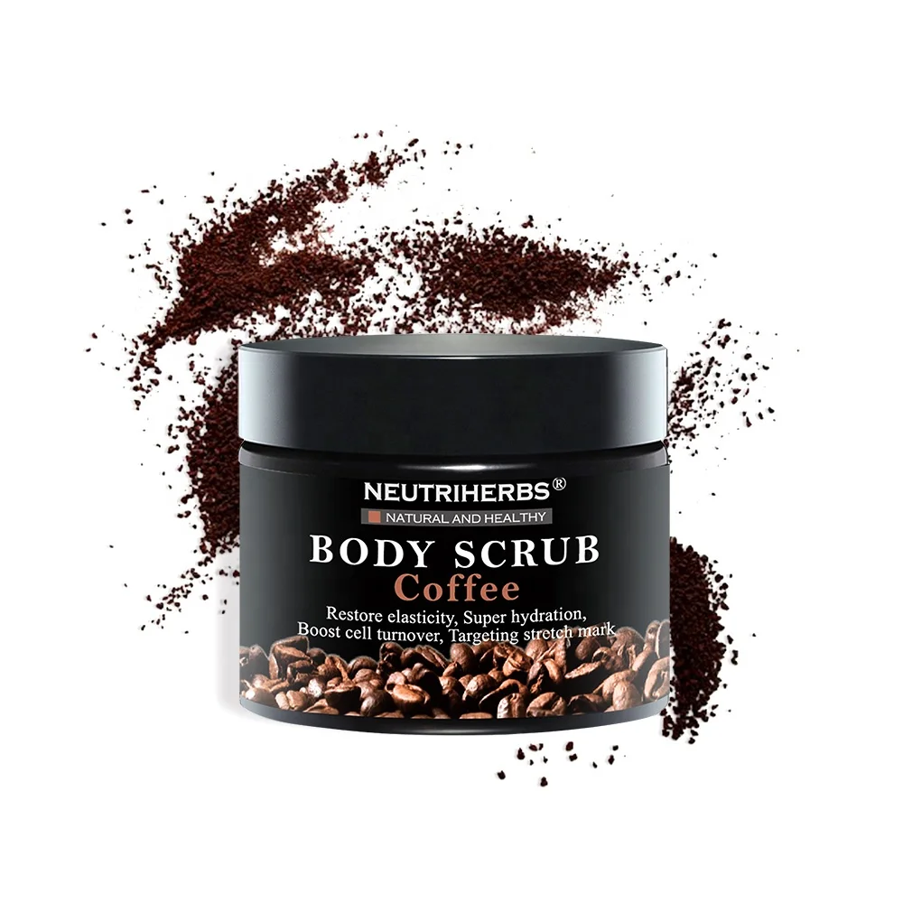 

Private Label Skincare Neutriherbs Natural Herbal Moisturizing Coffee Korea Body Scrub For Women Skin Care, Black