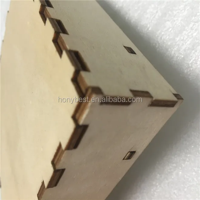 Flat Pack Unfinished Plywood Packaging Box Gift With Lid For Keepsake