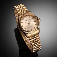 

2017 TOP Brand Fashion Women Watch All Gold Japan Movt Crystal Female Clock for Girls Water Resistant