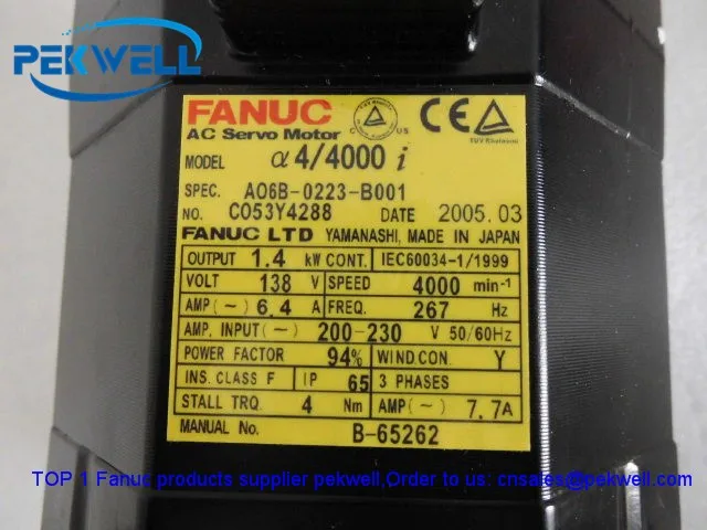 FANUC A06B-0501-B001 SERVO MOTOR A06B0501B001 NO ENCODER ELOX CEF-50 EDM 