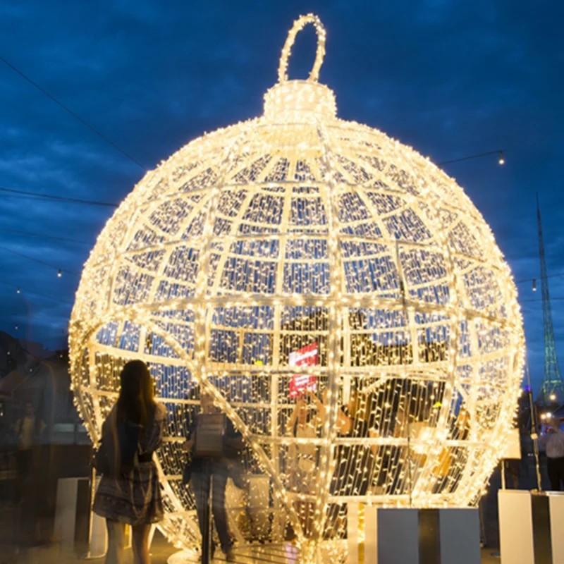 Outdoor Giant Illuminated Led Christmas Ball Commerical Outdoor Large ...