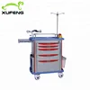 Common applied Five Drawers ABS Steel Medical Cart Emergency Trolley/Nursing Trolley
