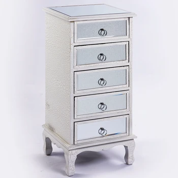 Bedroom Furniture 5 Drawers Glass Mirror Bedside Table Buy