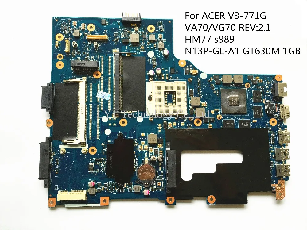 

For ACER V3-771G motherboard Mainboard VA70/VG70 REV:2.1,2 of memory slots 100% Tested