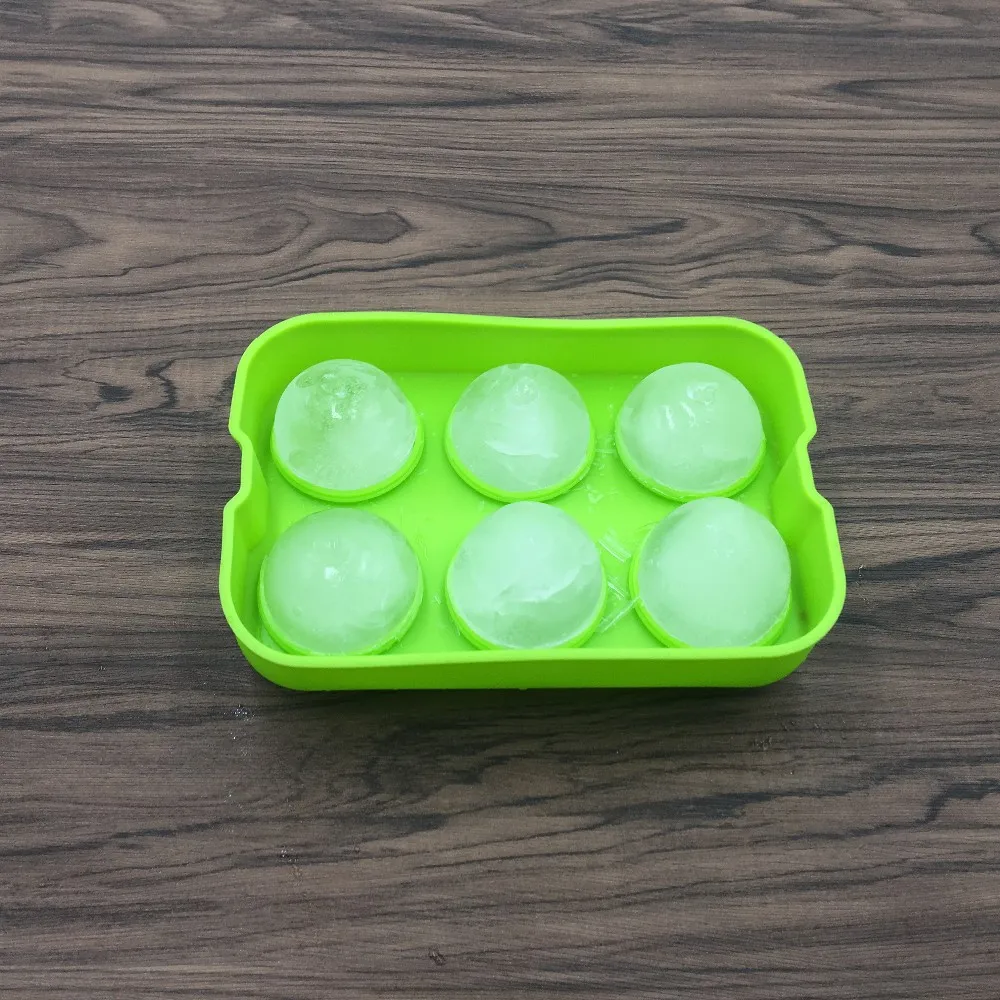 Fulian Series Of 6 Compartments Round Ice Cube Molds Ice Ball Tray
