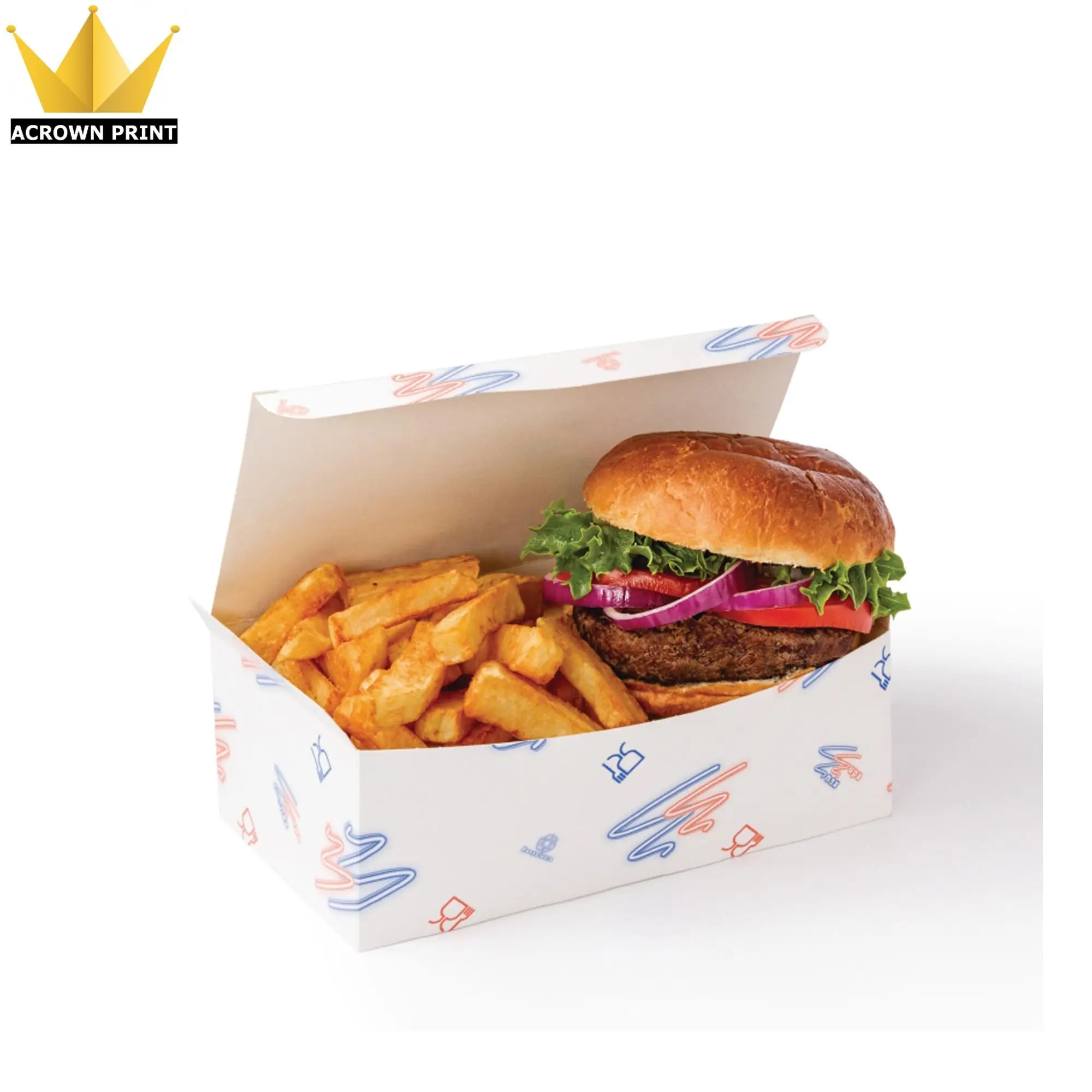 BESTonZON 200pcs Carta da imballaggio per Alimenti Carta per Hamburger Patatine Fritte Carta a Prova di Olio Carta Plaid Rosso 