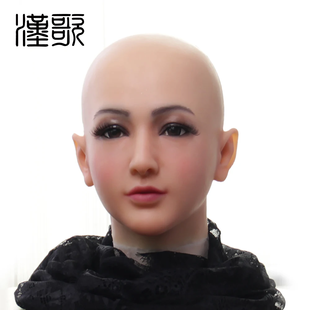 

NEW Claire Disguise Masquerade For Man Feminine Silicone Female Headwear Realistic Goddess Face For Halloween Crossdresser, Nude skin (other color)