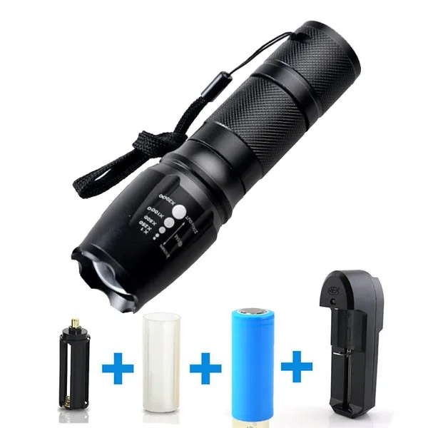 Manufacturer Ultra Bright XM-L T6 LED Aluminum 26650/18650 Battery Rechargeable Tactical Shadowhawk X800 Flashlight