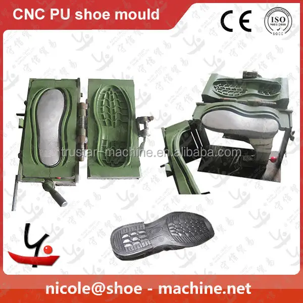 
hot pu direct injection shoe mould with plastic last 