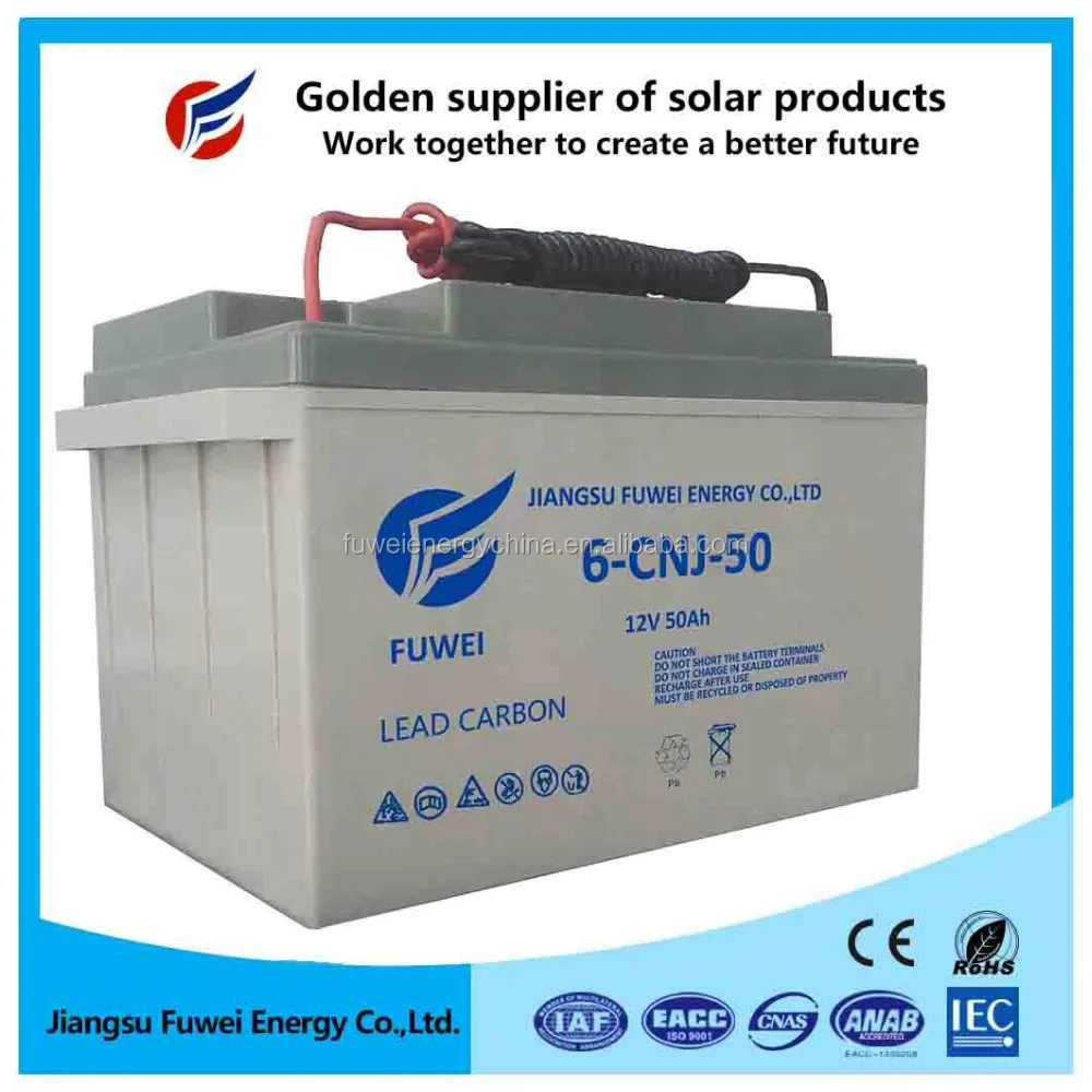 
12V 50ah Solar Deep Cycle AGM Gel Lead Acid UPS Battery 