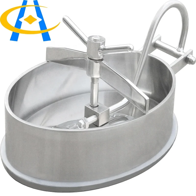 
Stainless Steel sanitary inward pressure vessel oval manway quick open manhole covers 