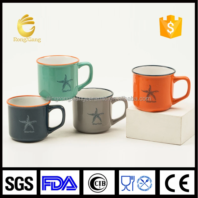 
factory manufacturer hot sale cheap bulk customized printed ceramic enamel mug 