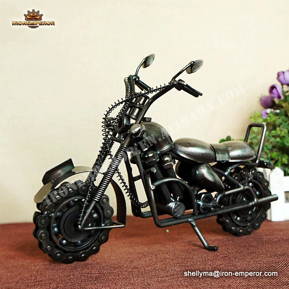 Motorcycle Model Decoration Vintage Car Model Handmade Crafts For