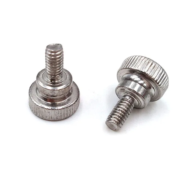 

Factory direct sales of carbon steel galvanized GB834 high head knurled hand screws step bolts computer case screws