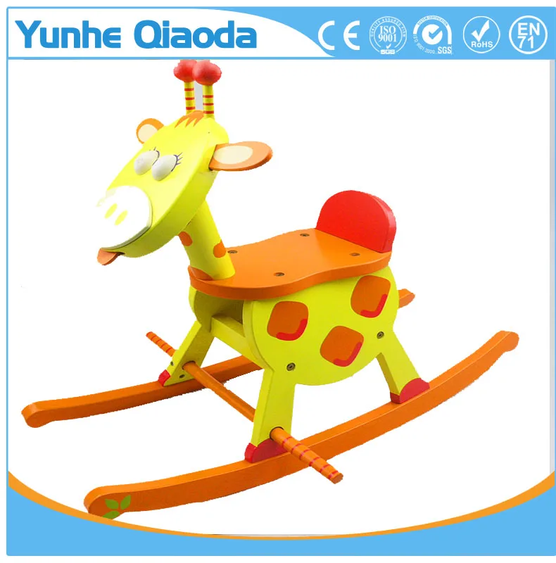 girafe a bascule en bois