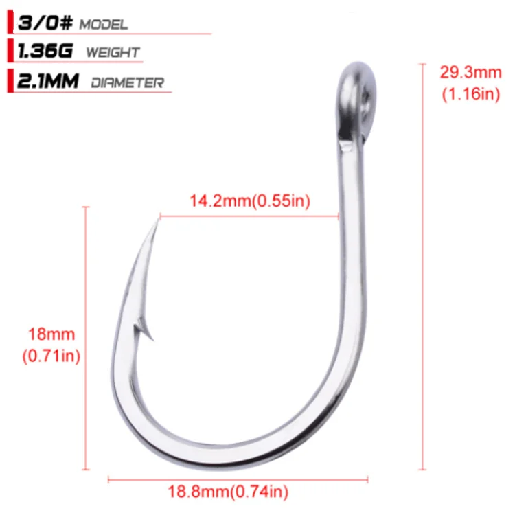 Best Quality 5 Pcs/pack High Carbon Stainless Steel Fishing Hooks