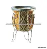 MATE MADE OF GLASS COVERED WITH LEATHER OF MONDONGO