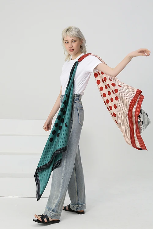 custom made digital printed 100% silk scarves