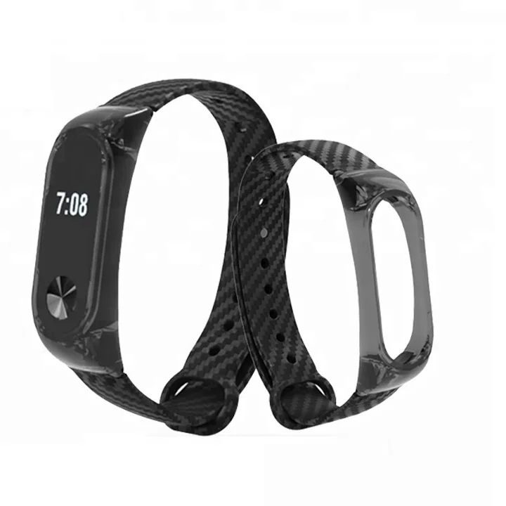 

Silicon Carbon Fiber Crystal PC Frame Bracelet Wrist Band For Xiaomi Miband 2 3,Silicone Replacement Strap For Mi Band 2 3, Black;gray;orange;blue;green