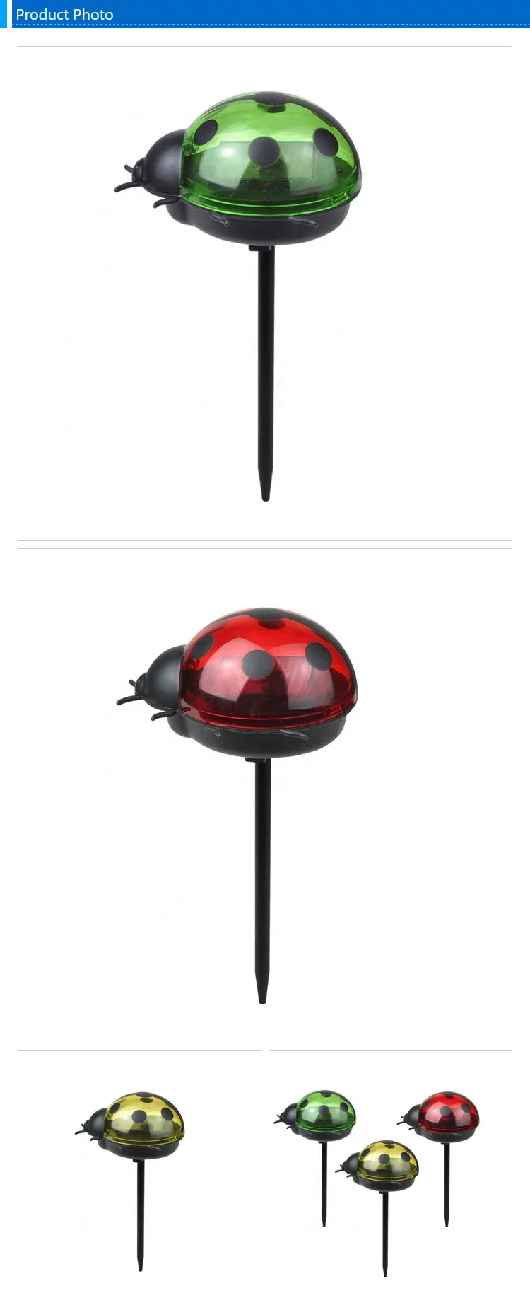 Waterproof Ladybug Solar Lights Garden Solar Bee Light For Outdoor