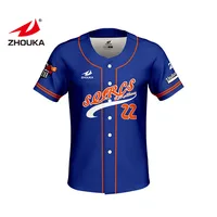 

Fast delivery Custom Printing Baseball Plain Shirts Blue Baseball Jersey Outfit Mens Sublimation Cheap Price Baseball jersey