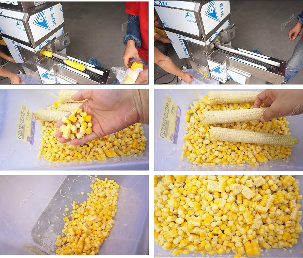 Fresh Sweet Corn Shelling Machine Frozen Corn Maize Kernel Remover