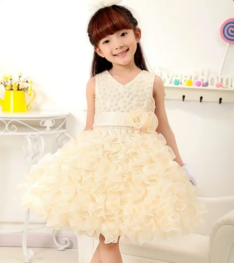 

2017 Real Sample Beautiful Long Flower Girls Dress For Muslim Wedding, As picture