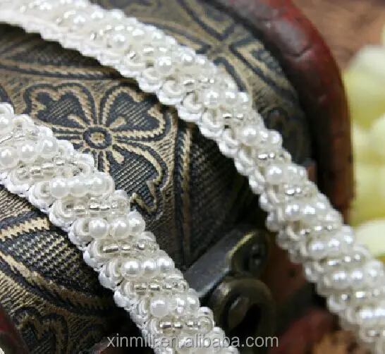 

Rhinestone Pear Beaded Lace trim Bridal Sash Bridal Belt Beaded Jewelry Trim