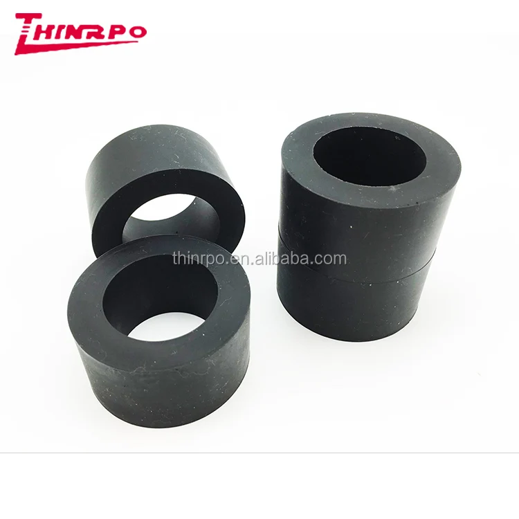 Produktbild von 10er-Pack Runde Gummi-Stoßdämpfer 12 X 5 Mm – Schwarz, Flache Puffer Für Maschinen, Möbel & Klimaanlagen