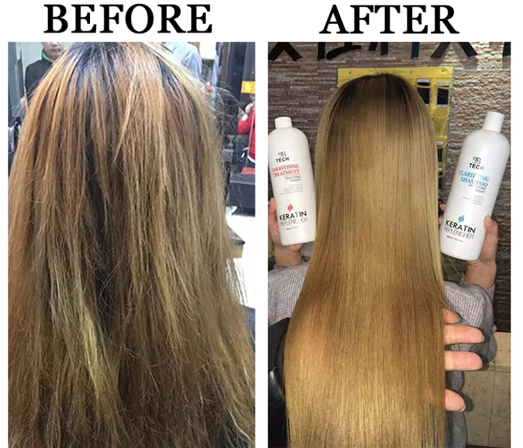 straightening and keratin treatment