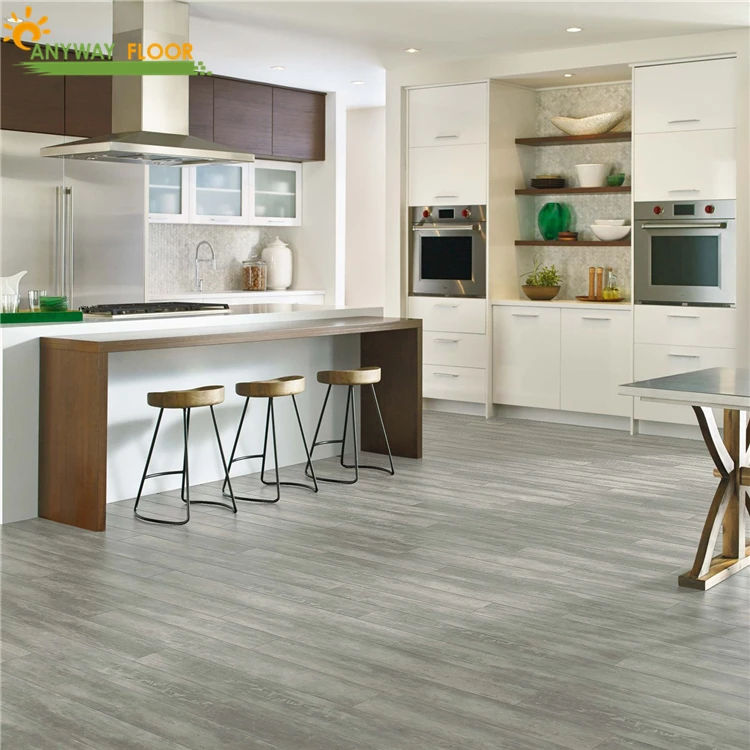 Embossed Surface Stony Oak Grey Luxury Vinyl Click Plank Flooring