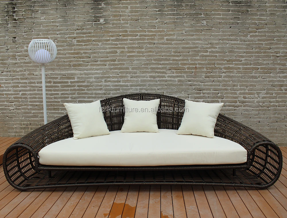 American Style Round Wicker Luxury Outdoor Sofa Set Import Rattan