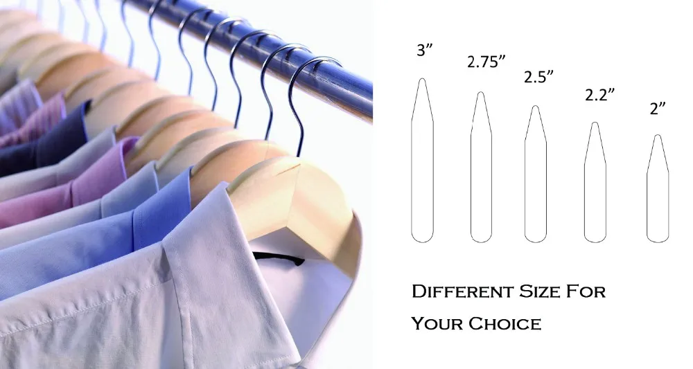 Engraved Brand Logo Metal Collar Stays For Mens' Shirt Steel Stainless