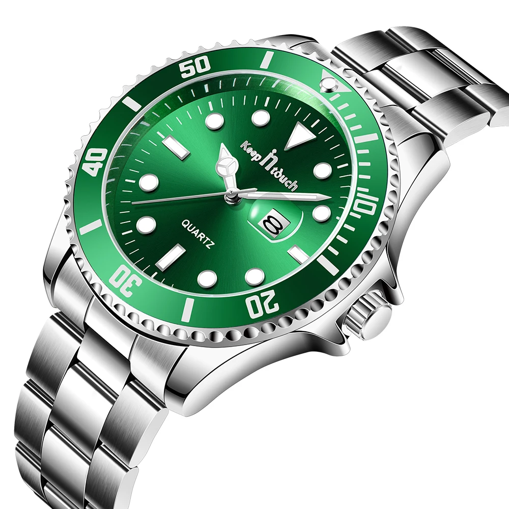 Custom Logo Man Watches Luxury Stainless Steel Band Rollex Business Watch