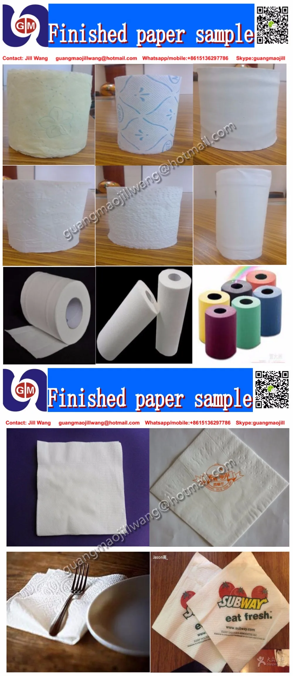Dust Free Facial Tissue Paper Production Line Hemp Paper In Rolls Paper