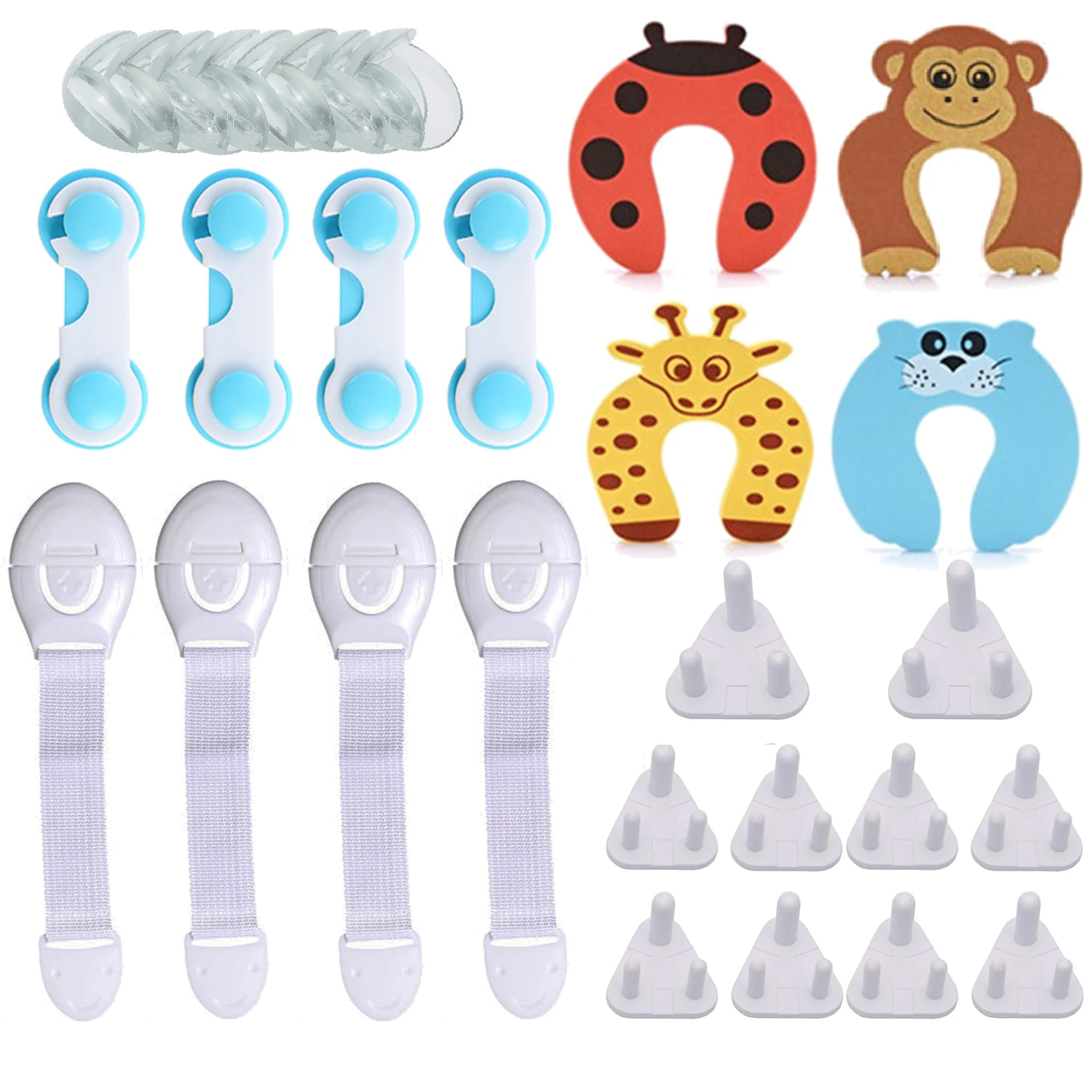 

2019 New Style in Amazon Baby Safety Lock Kit Cheap Child Products Acceptaple  EVA ABS PVC 0.3g 4945 15-20 Working Day, White brown pink blue and so on