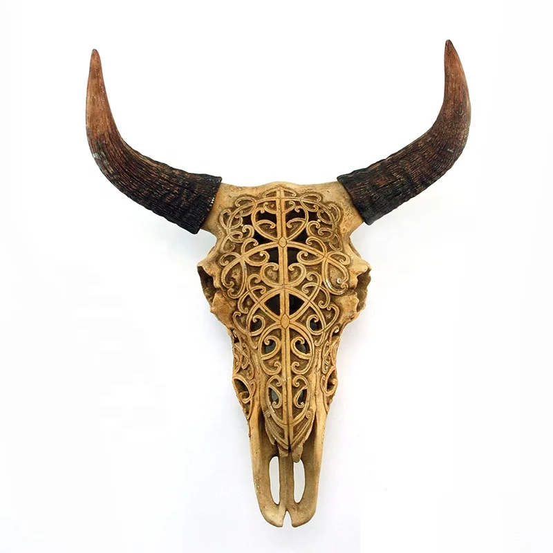 Animal Head Cow Skull Yak Hollow Skull Decoration Resin Wall Decor Skull details