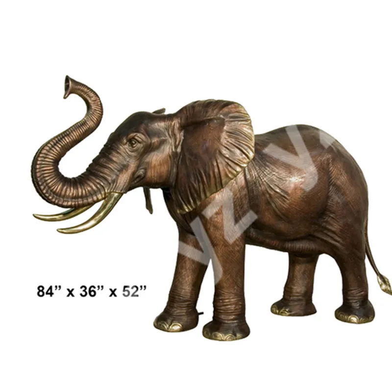 bronze elephant garden statue