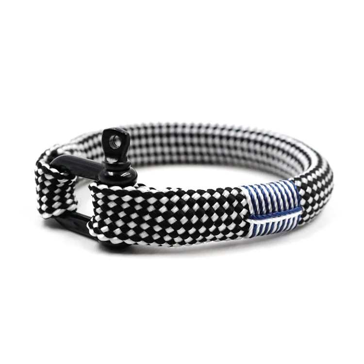 

Wholesale paracord bracelet rope bracelet jewelry with stainless steel shackle